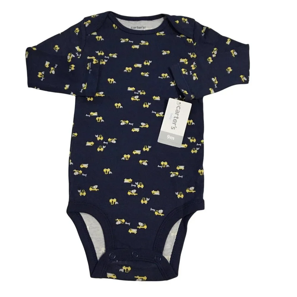 Carter's Baby Boys 3pc Truck Pants &‎ Tops Outfit Set Newborn 9-24 Months Yellow